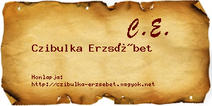 Czibulka Erzsébet névjegykártya