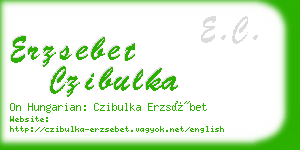 erzsebet czibulka business card